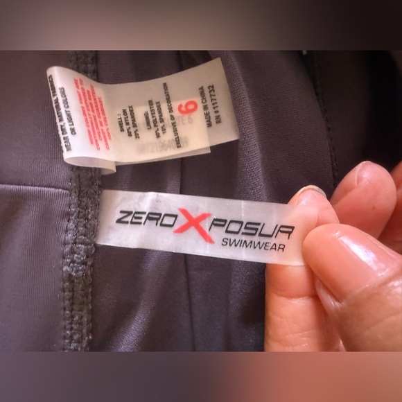 ZeroXposur Women's Swim Shorts gray size 6 elastic waist - Picture 13 of 16